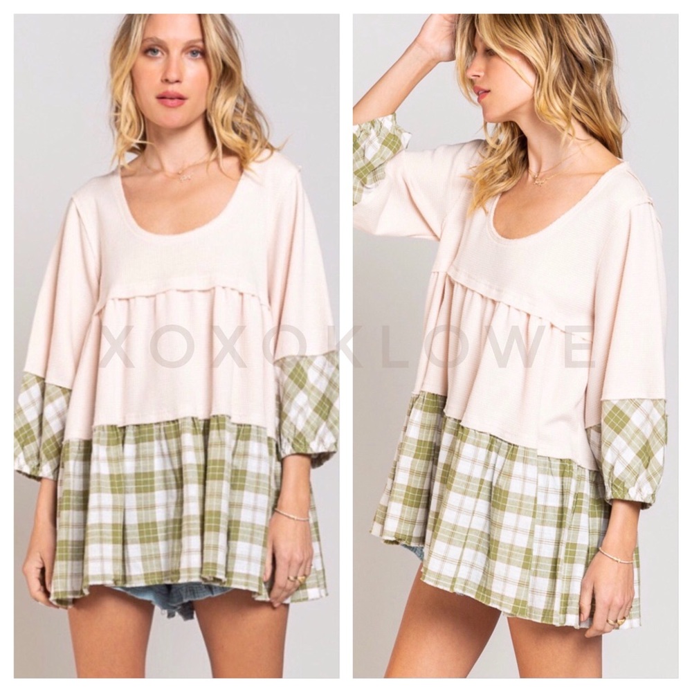 POL Tiered Babydoll Tunic Blouse - Picture 5 of 14